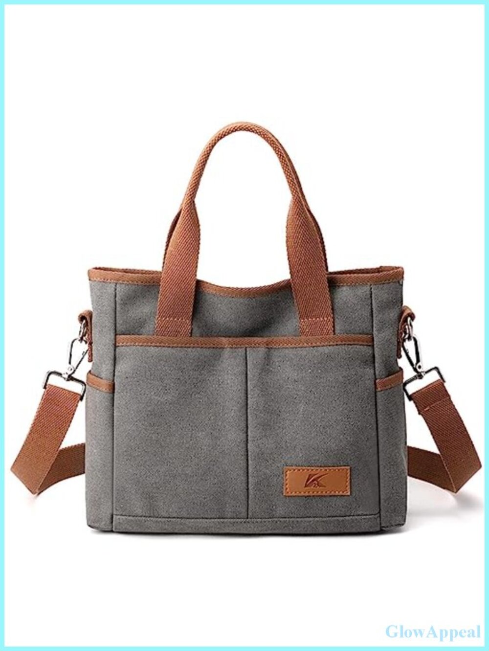 Women's Small Canvas Tote Purses Casual Multi-pocket Shoulder Crossbody Bag